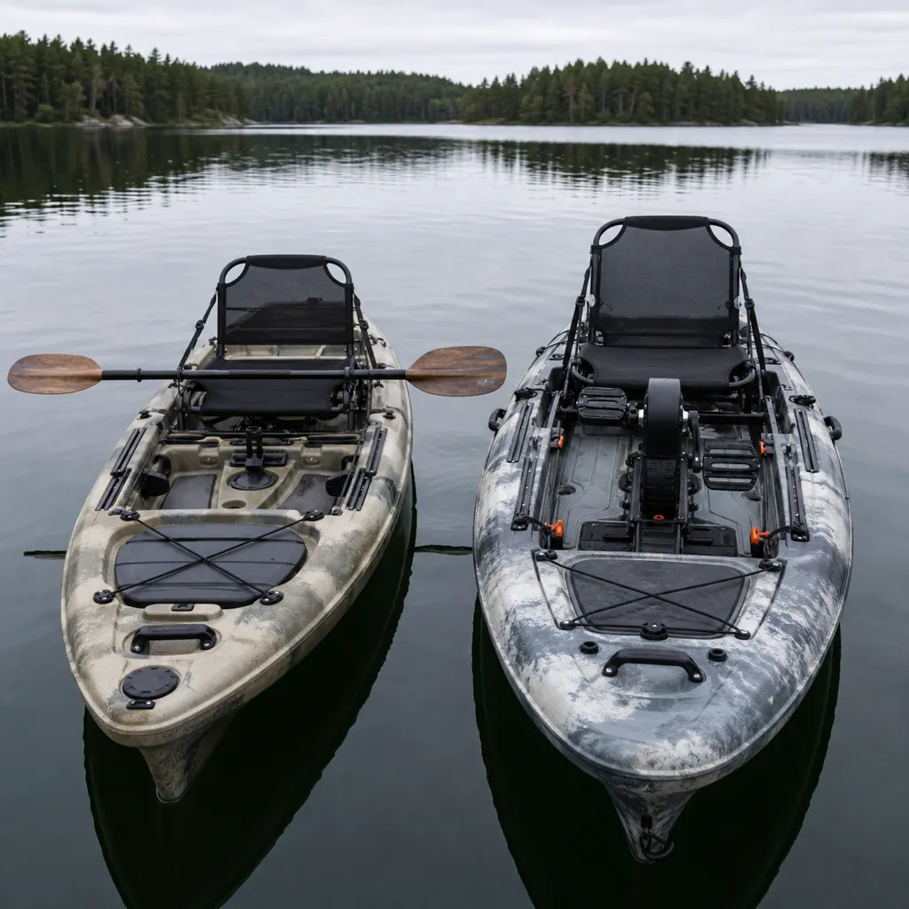 Paddel eller pedal? Så väljer du rätt drift till fiskekajaken